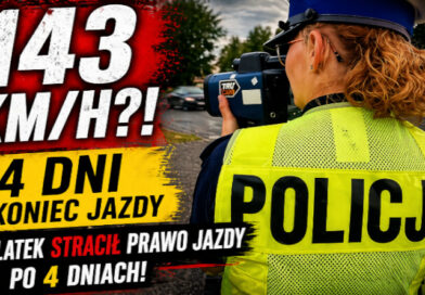 Policja mierzy prędkość kierowcy BMW w Kaliszu – 143 km/h i utrata prawa jazdy