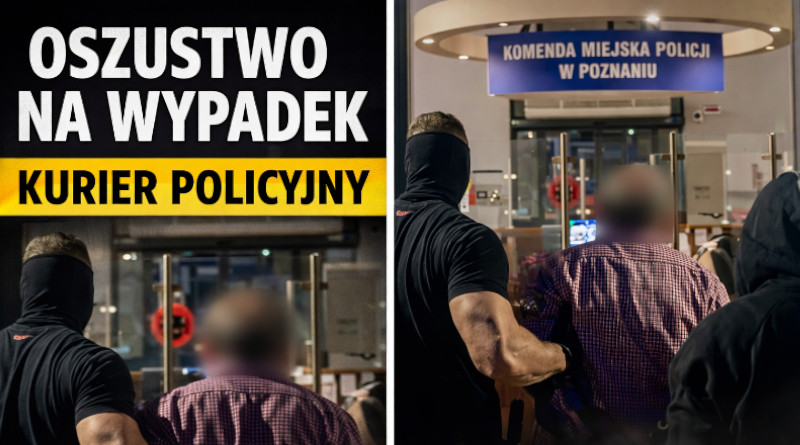 oszustwo na wypadek Poznań kurier policyjny zatrzymany wyłudzenie pieniędzy seniorzy