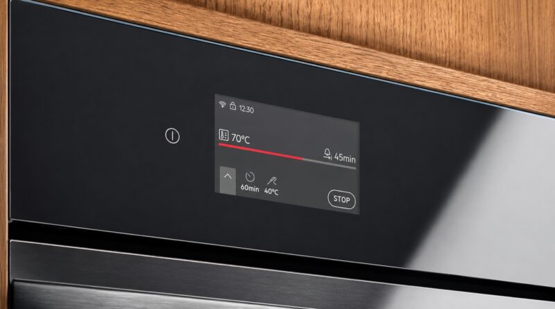 Panel dotykowy piekarnika parowego Electrolux z funkcją AI TasteAssist