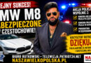 Krzysztof Rutkowski przy zabezpieczonym BMW M8 w Częstochowie