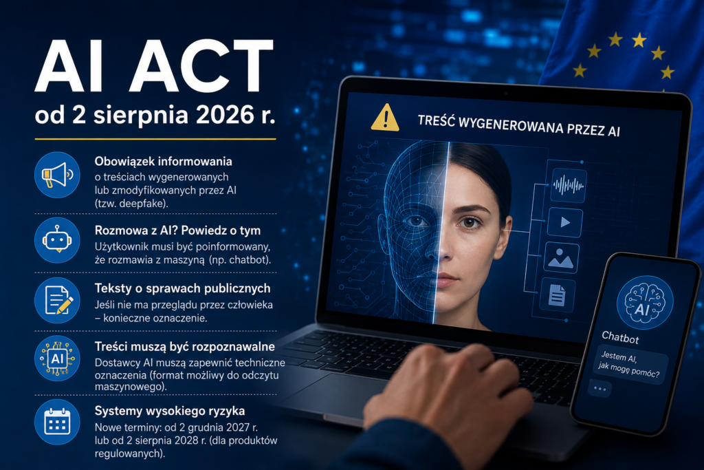 Najważniejsze obowiązki wynikające z AI Act od 2 sierpnia 2026 roku.