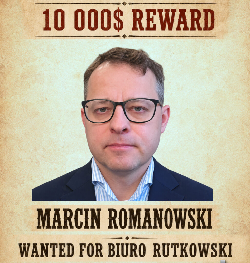 Polsat News: plakat z wizerunkiem Marcina Romanowskiego 