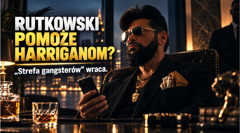 Krzysztof Rutkowski w materiale promującym serial „Strefa gangsterów” w SkyShowtime