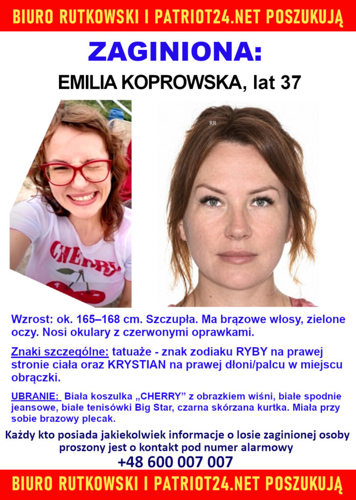 Emilia Koprowska zaginiona w Darłowie