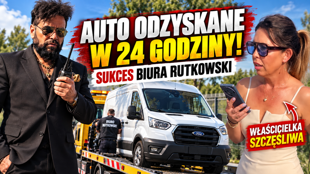 Biuro Rutkowski odzyskało samochód Ford Transit w 24 godziny